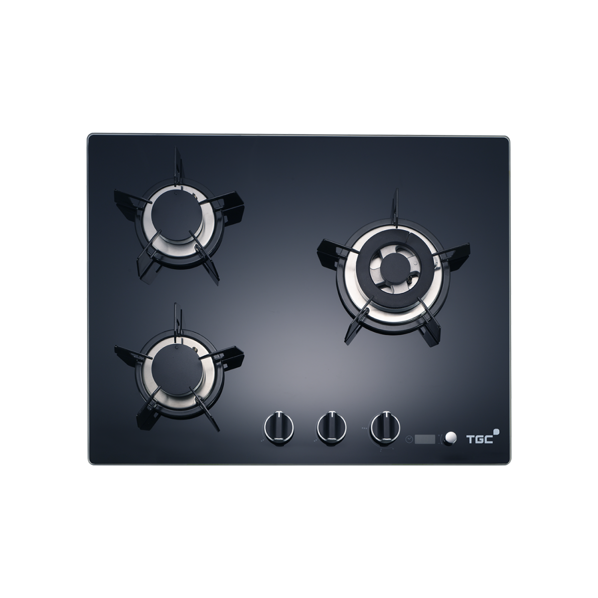 TGC TRTB53ST-G(Black) 密封爐頭嵌入式平面爐 (3爐頭, 5kW強勁火力, 強化玻璃面)